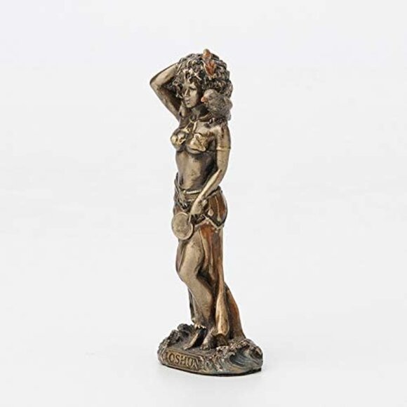 Veronese Brown Santeria Goddess Statue 35 Inch Hand Beauty Painted Bronze Decor - Picture 2 of 6